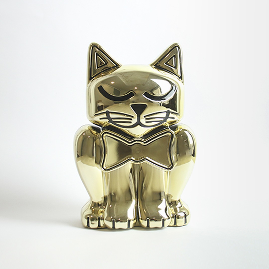 Urna felino Dourado